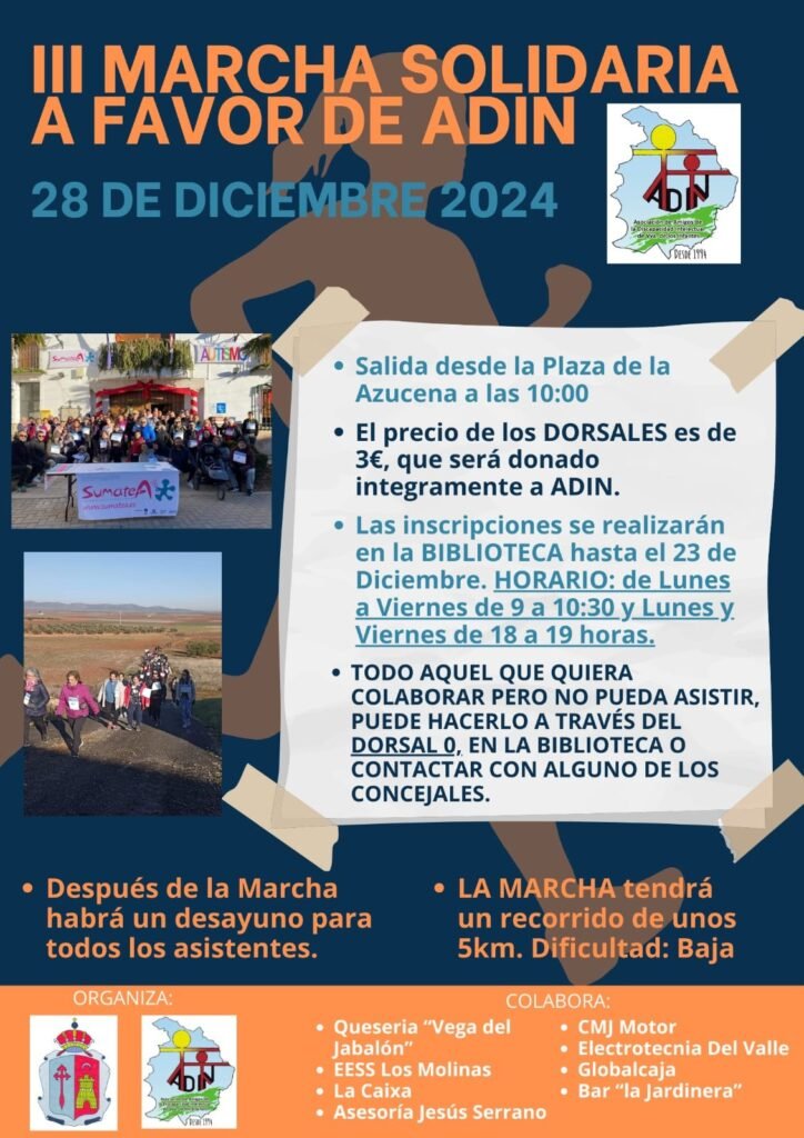 3ª Marcha Solidaria a Favor de ADIN Únete a esta causa solidaria