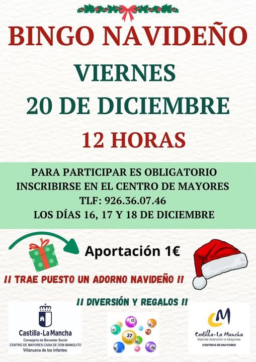 Bingo Navideño en Villanueva de los Infantes