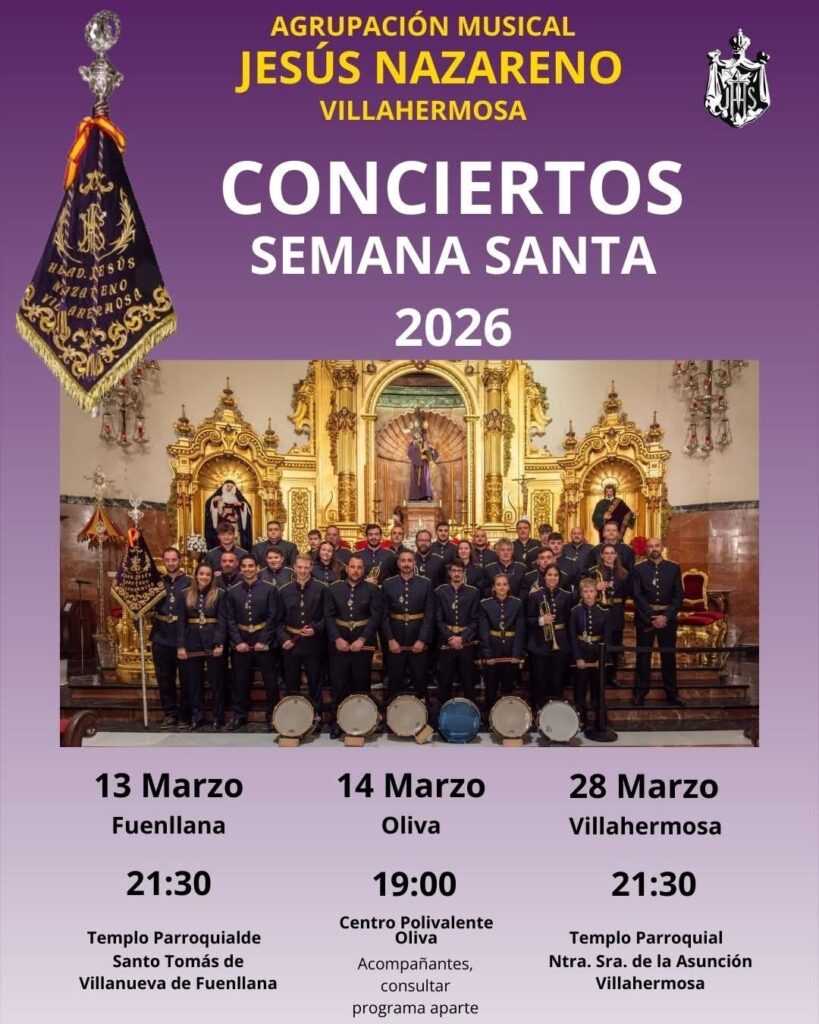 Conciertos de la Agrupación Musical de Jesús Nazareno de Villahermosa 2026