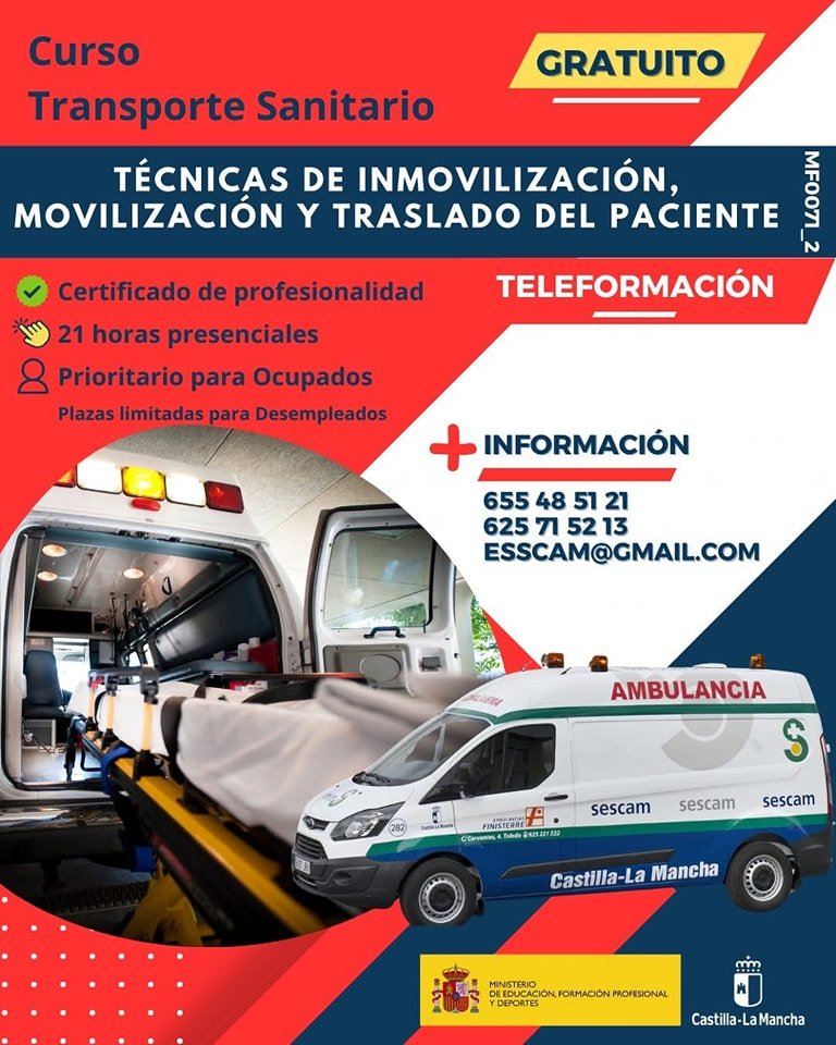 Curso GRATUITO de Transporte Sanitario 2025