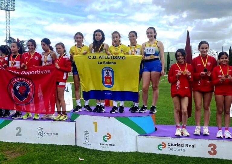 Doce medallas en la última jornada del provincial escolar de pista - La Solana