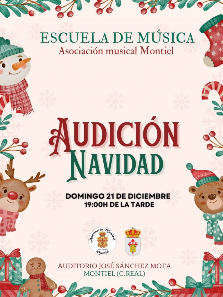 La Escuela de Música de la Asociación Musical Montiel presenta la Audición de Navidad Montiel 2025