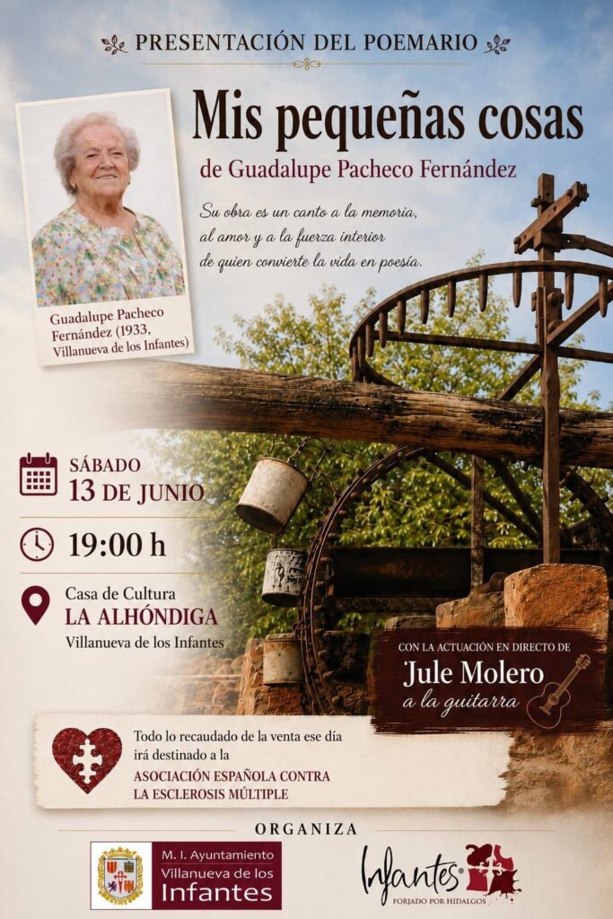 Presentación del poemario Mis pequeñas cosas en Villanueva de los Infantes 2026