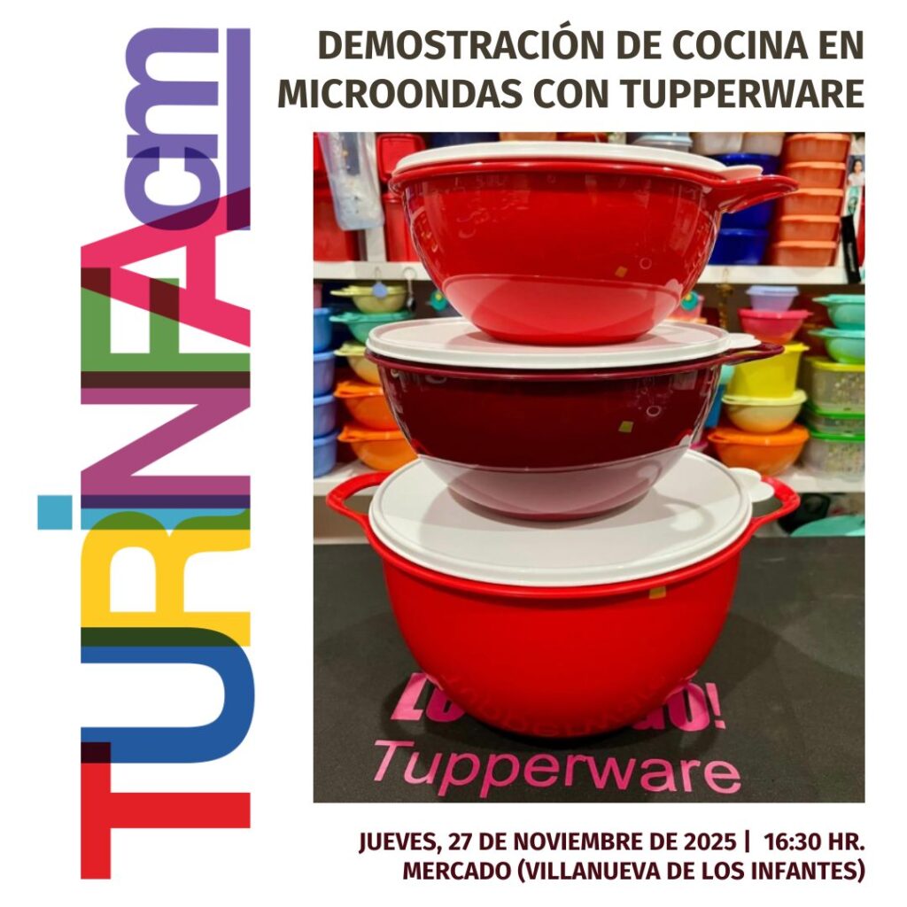 Turinfa cocina en microondas con Tupperware Villanueva de los Infantes 2025